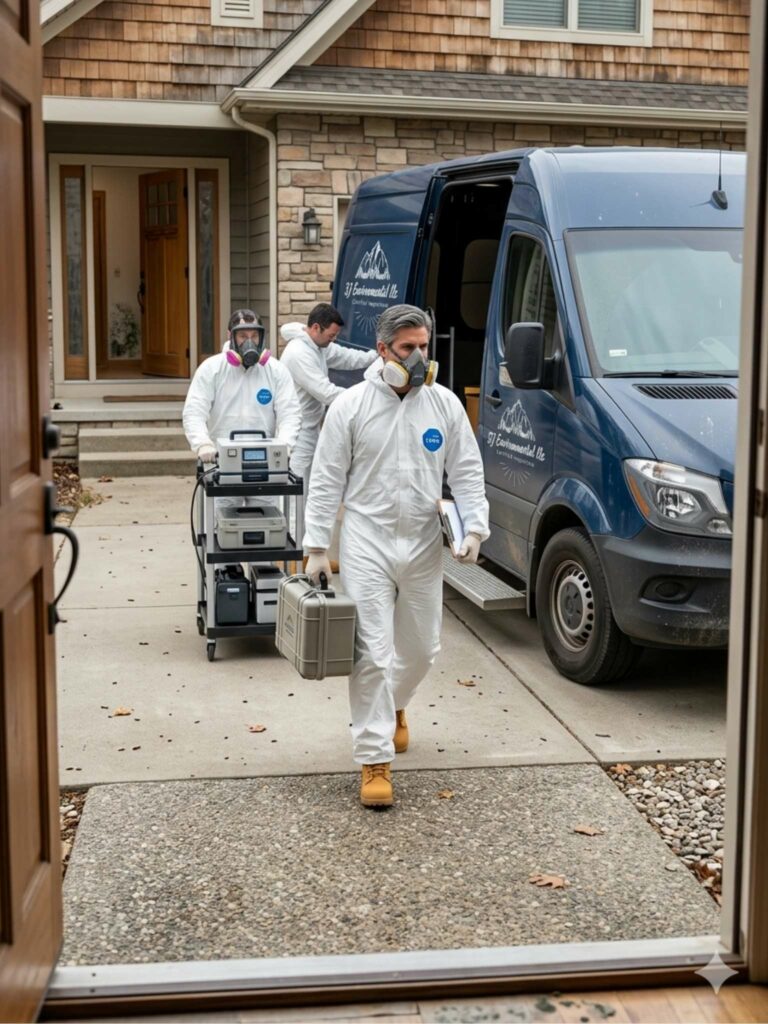 An environmental specialist conducts a detailed Lead-Based Coating Survey to help property owners in