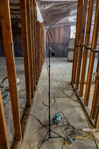 Certified lead inspector analyzing painted surfaces for lead-based coatings in a Los Angeles property.